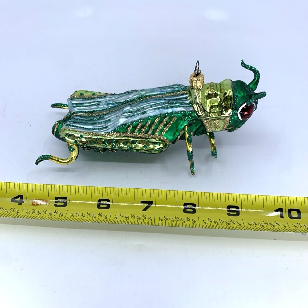 Whitehurst Grasshopper Hand Blown Fantasy Glass Ornament 5.75" Boxed Vtg Imports - Picture 11 of 13